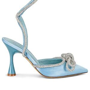 Jeffrey Campbell Blue Heels with Silver Accents